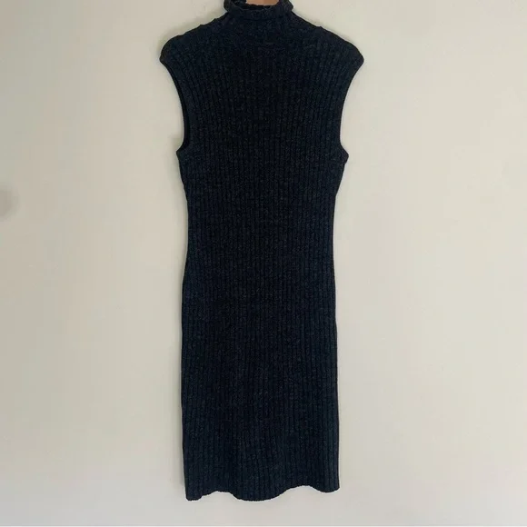 G.A.S Women’s Turtleneck Knot Gray Dress MIDI Size XL *Measurements in photo* - Picture 3 of 7